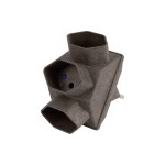 STEFFEN Fiche de branchement 3 x T13 à partir de marc de café, en forme d'étoile – Marron