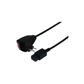 STEFFEN Adaptercable T12-C19, 2.5m, black , H05VV-F 3G 1.5mm², with Resetstecker STEFFEN Adaptercable T12-C19, 2.5m, black , H05VV-F 3G 1.5mm², with Resetstecker