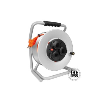 STEFFEN Bobine de câble FLEX PUR Métal 3xT13 IP55 40m STEFFEN Bobine de câble FLEX PUR Métal 3xT13 IP55 40m