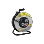 STEFFEN PowerRoll Metallcâblerolle, 4xT13, 50m, Gd3x1.5mm²/T12 noir