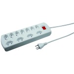 multiprises 11xT13, 7x längs, 4x quer, mit Schalter, 1.5m câble, avec Kinderschutz
