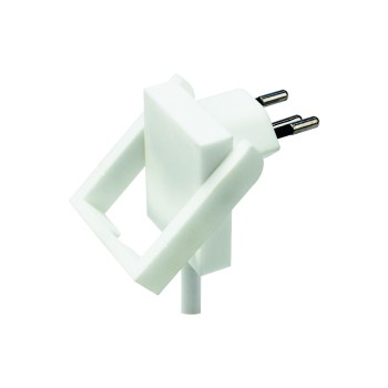 STEFFEN STEKO Dreh-Flachwinkelstecker, T12/T13, 90ø Skat, blanc STEFFEN STEKO Dreh-Flachwinkelstecker, T12/T13, 90ø Skat, blanc
