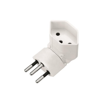 STEKO Dreh-Winkeladapter Peachick Move, ws, 90° gewickelt, 270° drehbar, 1xT13