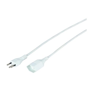 Kunststoff-Verlängerungscâble, 5m, blanc, 3-polig, T12/T13, halogenfrei Kunststoff-Verlängerungscâble, 5m, blanc, 3-polig, T12/T13, halogenfrei