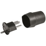 Fixadapter 3-Pol allemand auf Stecker CH T13, noir, CEE7 auf T13