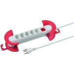 STEFFEN STEBA STRONG Steckerleiste 5xT13, Steckdosen längs, weiss, 8m Kabel