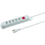 STEFFEN STEBA STRONG Steckerleiste 5xT13, Steckdosen längs, weiss, 3m Kabel