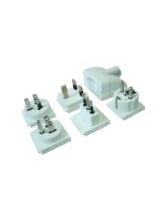 STEKO SWISS Multi Adapter SET T23 3-polig, weiss avec 5 Steckereinsätzen