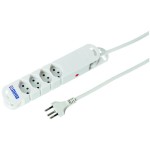 STEFFEN Steckerleiste STEBA VARIABL, 4xT13, 5m Kabel, weiss, Reset-Knopf, mit Magnet