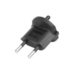 Fixadapter 2-Pol allemand auf Stecker CH T11, noir, CEE7 auf T11