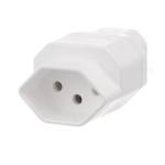 STEFFEN Fiche adaptateur IEC320 - T13 Blanc, pour les sorties d'onduleurs