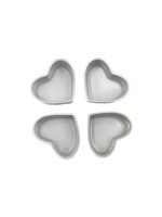 Stronghold Ramequin en forme de cœur 4 pièces, Blanc
