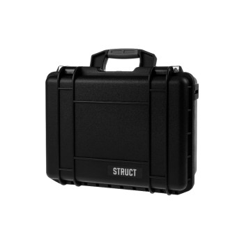 STRUCT Kunststoffkoffer D4218, schwarz, mit Schaumstoffeinlage, 430X345X188