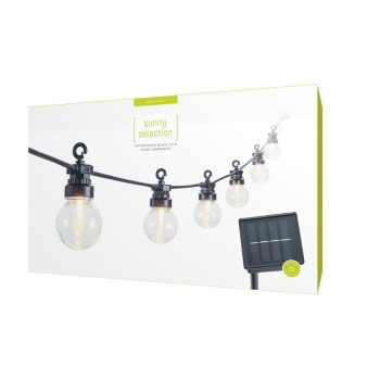STT Guirlande lumineuse Solar Nostalgic, 10 LEDs, 2.7 m, noir