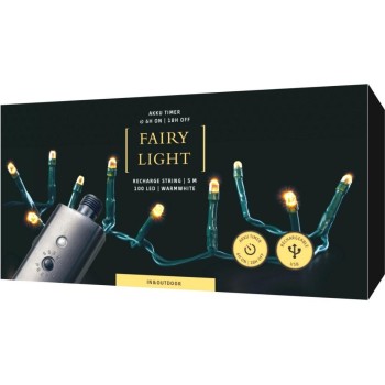 STT Lichterkette Recharge String 100, 100LED ww, 5m, green,8 funct STT Lichterkette Recharge String 100, 100LED ww, 5m, green,8 funct