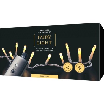 STT Lichterkette Recharge String 100, 100LED ww, 5m, white,8 funct STT Lichterkette Recharge String 100, 100LED ww, 5m, white,8 funct