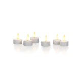 STT Set de bougies à chauffe-plat LED Ensemble de 6 3.7 cm, Blanc