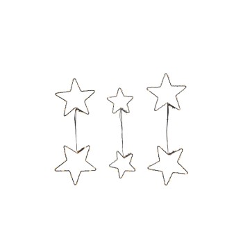 STT LED 2D Star Set 6, 80LED sww, D15/10/15, L100cm STT LED 2D Star Set 6, 80LED sww, D15/10/15, L100cm
