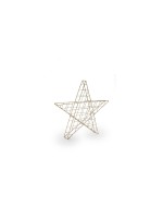 STT LED Fensterhänger Svenja Star 3D Star, indoor, 55LED ww, D40cm, gold