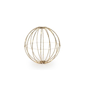STT LED Fensterhänger Svenja Star 3D Ball, indoor, 50LED ww,D20cm,gold-foldable STT LED Fensterhänger Svenja Star 3D Ball, indoor, 50LED ww,D20cm,gold-foldable