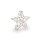 STT LED Dekoration 3D Star Bianco M, 60LED sww, Timer 6h/18h, D28xT7cm