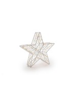 STT LED Dekoration 3D Star Bianco M, 60LED sww, Timer 6h/18h, D28xT7cm