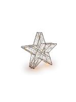 STT LED Dekoration 3D Star Nero M, 60LED sww, Timer 6h/18h, D28xT7cm
