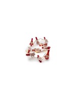STT LED Lichterkette Clips Christmas trees, indoor, 25LED ww, Timer 6h/18h, 1.8m, w-red