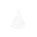 STT LED Dekoration Foldable Xmas tree, 130LED ww, B70xH93cm silver