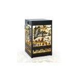 STT Lanterne Edelweiss Recharge USB, 24.5 cm, noir/or