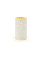 STT Windlicht Stars white M, 12LED, ww, D9 x H16cm, Timer 6/18