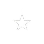 STT LED Deko Stern schwarz Star M, 80LED ww, 70x70cm