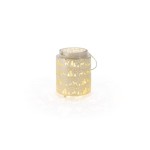 STT LED Recharge USB Laterne Aura winter, 51 LED, ww, 17x22cm, Timer 6/18