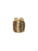STT LED Dekoration Natural gift box, 40 LED, ww, 25x25x30cm, Timer 6/18, indoor