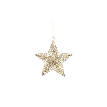 STT LED Dekoration Gold hanging star, 15 LED, ww, 30x7.5x30cm, Timer 6/18 outdoor STT LED Dekoration Gold hanging star, 15 LED, ww, 30x7.5x30cm, Timer 6/18 outdoor