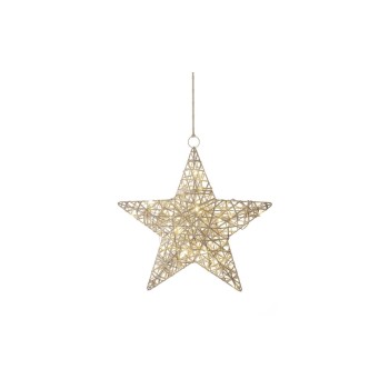 STT LED Dekoration Gold hanging star, 20 LED, ww, 36x8.5x36cm, Timer 6/18 outdoor STT LED Dekoration Gold hanging star, 20 LED, ww, 36x8.5x36cm, Timer 6/18 outdoor