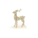 STT LED Dekoration Gold reindeer, 40 LED, ww, 30x10x46cm, Timer 6/18, outdoor