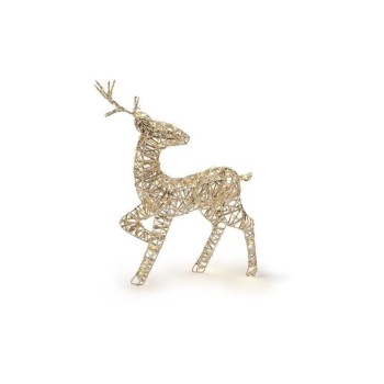 STT LED Dekoration Gold reindeer, 40 LED, ww, 32x10x47cm, Timer 6/18, outdoor STT LED Dekoration Gold reindeer, 40 LED, ww, 32x10x47cm, Timer 6/18, outdoor