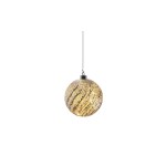 STT LED Glass ball rose, 10 LED, ww, D12cm, Timer 6/18, indoor
