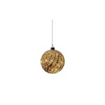 STT Boule de verre brune, 12 cm Blanc chaud