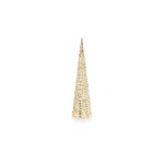 STT LED Dekoration Glamour cone tree, 500 LED, ww, D20x80cm, gold, outdoor