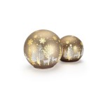 STT Décoration en verre Glass Ball Set 2 pcs. Marron