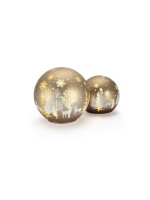 STT Décoration en verre Glass Ball Set 2 pcs. Marron