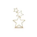 STT Figurine LED Glamour 3 étoiles Or