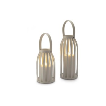 STT Set de bougies LED 2 pièces Blanc, 20 et 28 cm