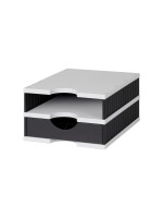 Styro Schubladenbox Styrodoc Uno, 2 Fach und 1 Schublade, schwarz/grau