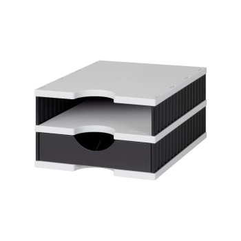 Styro Schubladenbox Styrodoc Uno, 2 Fach and 1 Schublade, black /grey Styro Schubladenbox Styrodoc Uno, 2 Fach and 1 Schublade, black /grey