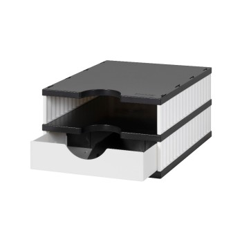 Styro Schubladenbox Styrodoc Uno, 2 Fach and 1 Schublade, white/black  Styro Schubladenbox Styrodoc Uno, 2 Fach and 1 Schublade, white/black