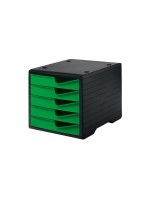 Styro Styroswingbox mit 5 Schubladen, Gehäuse Schwarz, Schubladen Gecko