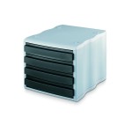 Styro Schubladenbox Styrowave, Gehäuse grey, Schublade black 